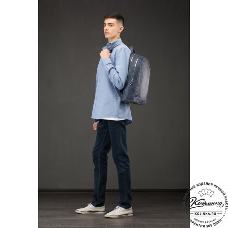 Кожаный рюкзак "Дрезден" (хаки гладкая кожа)