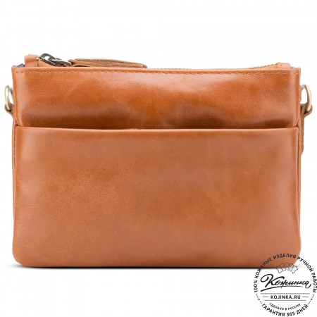 Женская кожаная сумка "Хельга" (рыжая)