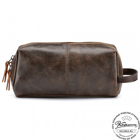 Кожаный несессер "Гремлин" (коричневая наппа)