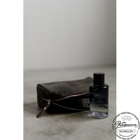 Кожаный несессер "Гремлин" (синий воск)