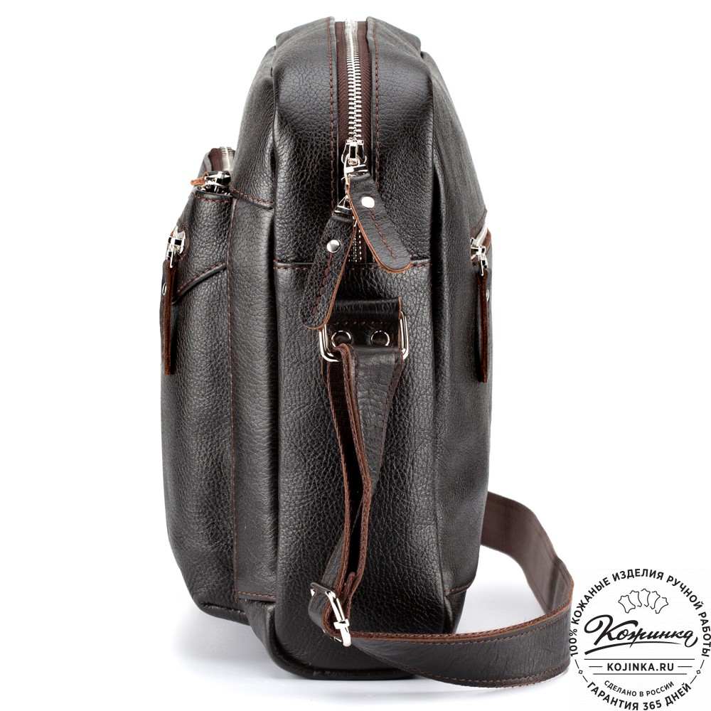 Мужская кожаная сумка "Колин" (коричневая)