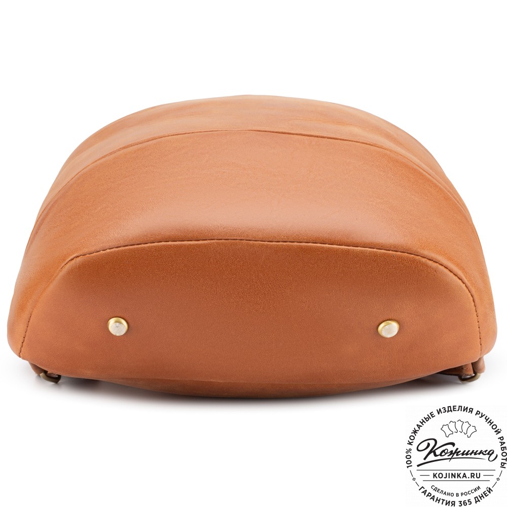 Кожаный рюкзак "Беверли" (рыжий)