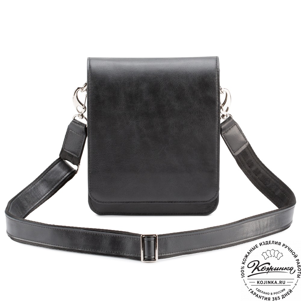 Мужская кожаная сумка "Таллин" (черная)