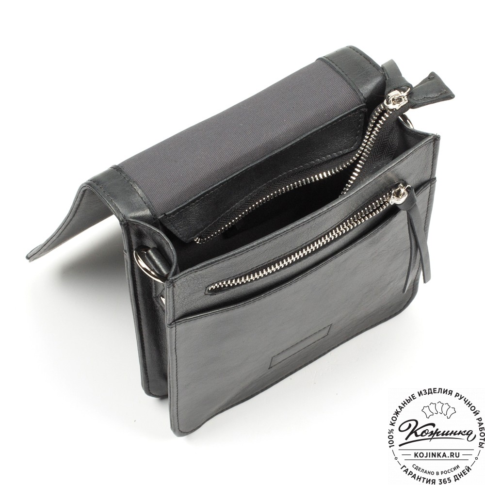 Мужская кожаная сумка "Таллин" (черная)