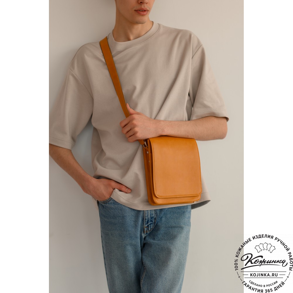 Мужская кожаная сумка "Таллин" (черная)