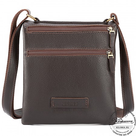 Кожаная сумка "Цезарь" (тёмно-коричневая)