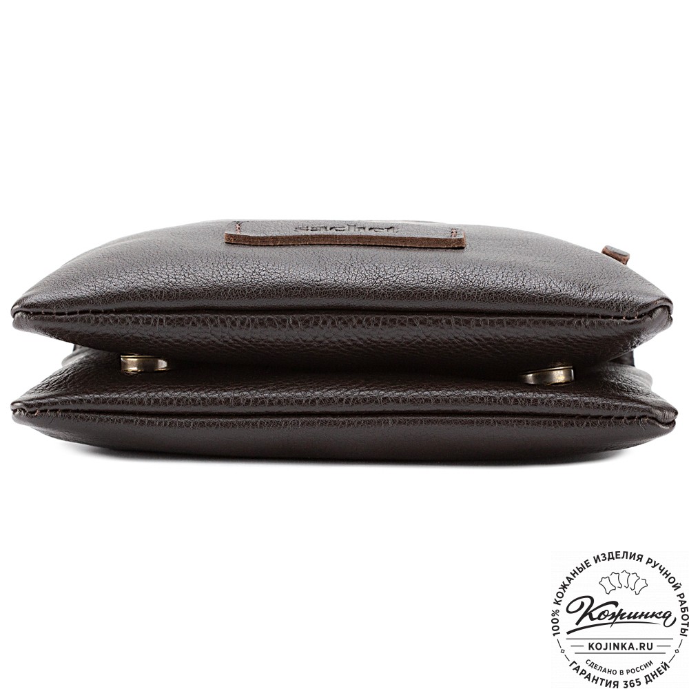 Кожаная сумка "Цезарь" (тёмно-коричневая)