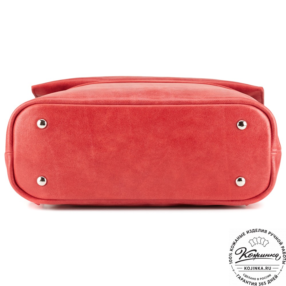 Кожаный рюкзак "Артемида" (красный)