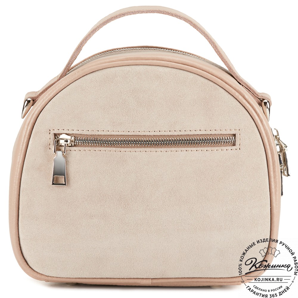 Женская кожаная сумка "Селин" (пудра)