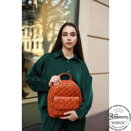 Женский кожаный рюкзак "Гермиона" (чёрный)