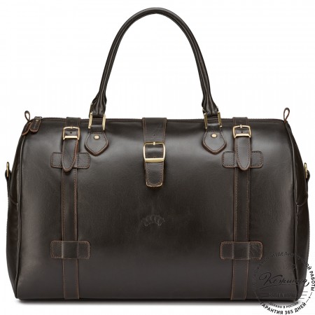 Кожаная дорожная сумка "Кордова" (коричневая)