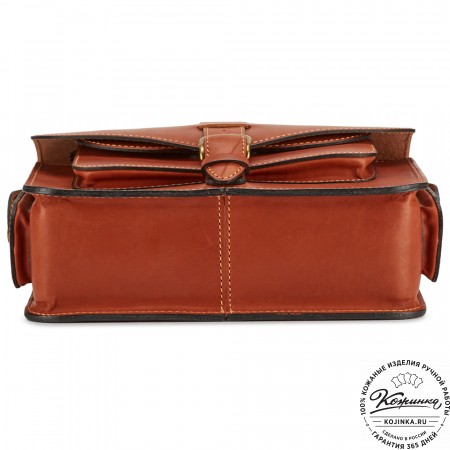 Кожаная  сумка "Леонардо" (рыжая)