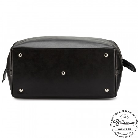 Кожаный дорожный саквояж "Сальери" (чёрный)