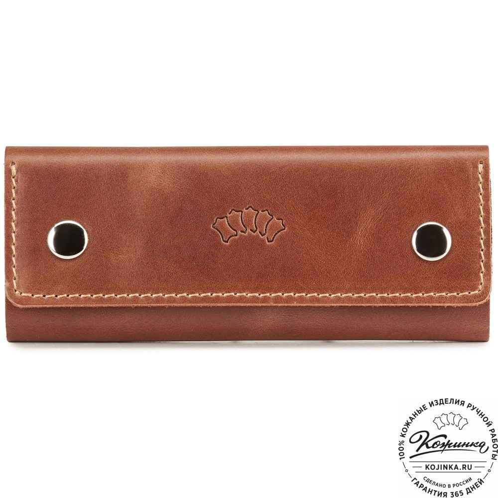 Кожаная ключница "Кипр" (коричневая)