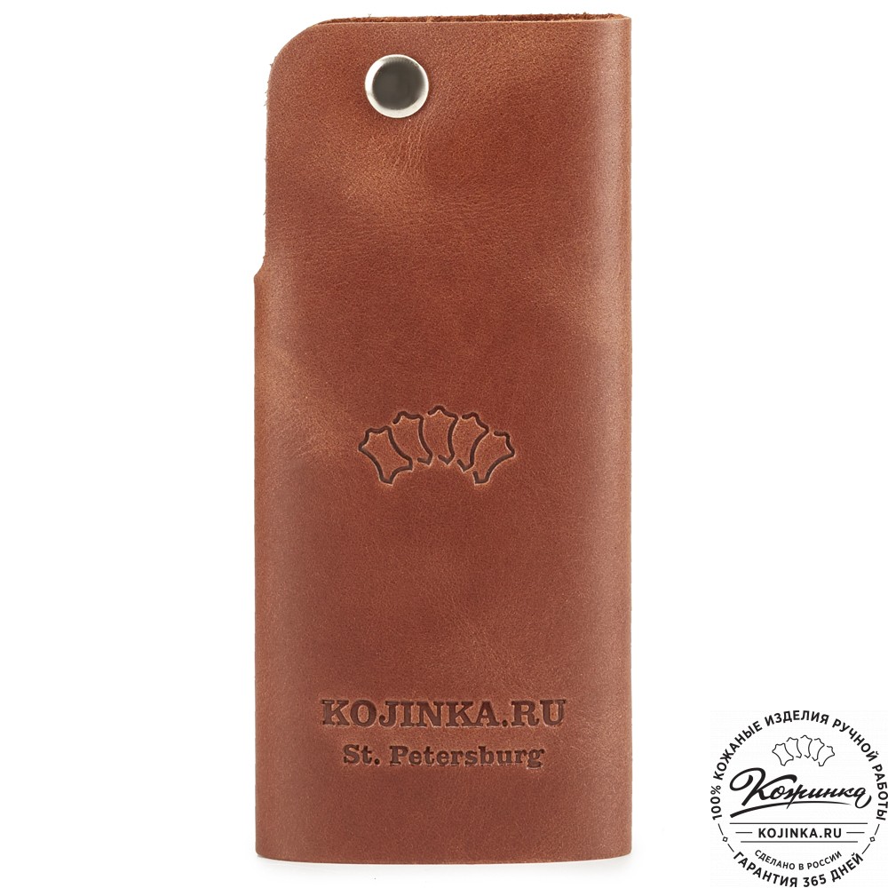 Кожаная ключница "Латвия" (коричневая)