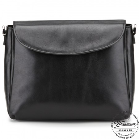 Кожаная женская сумка "Кейт" (чёрная)