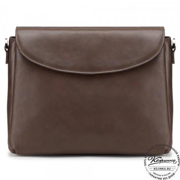 Кожаная женская сумка "Кейт" (коричневая). фото 1