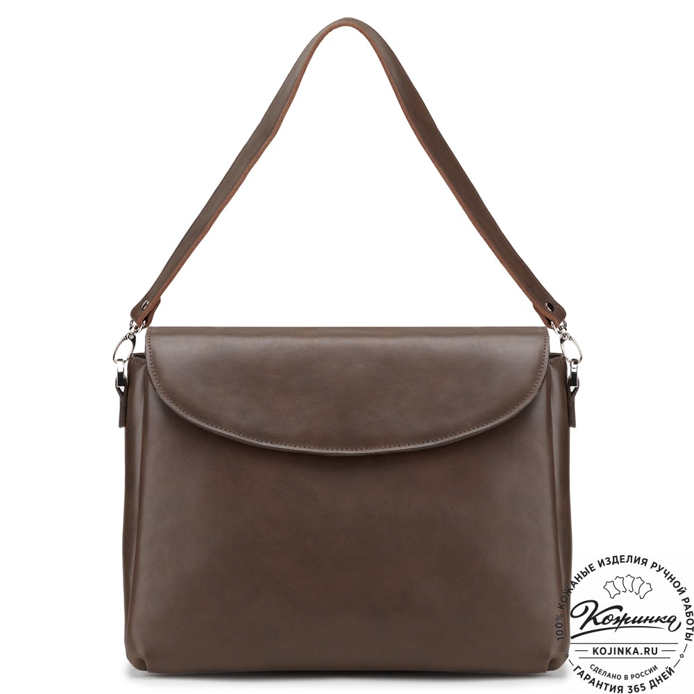 Кожаная женская сумка "Кейт" (коричневая)