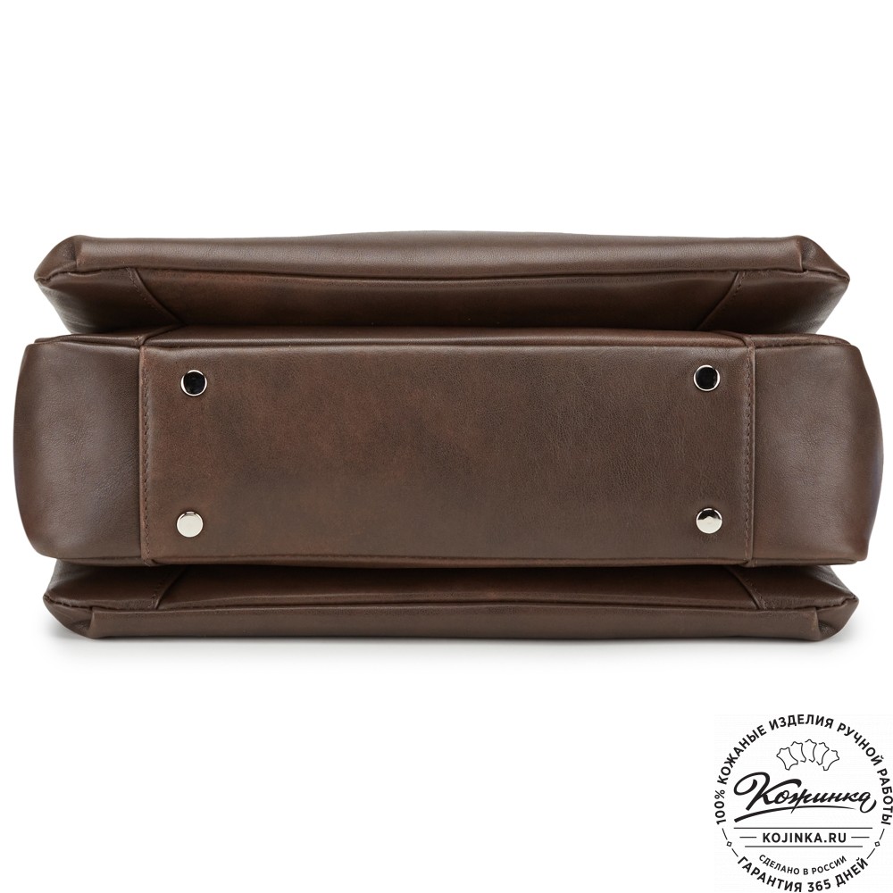 Кожаная женская сумка "Кейт" (коричневая)