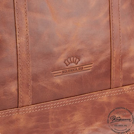 Кожаный рюкзак-сумка "Майкл" (рыжий антик)