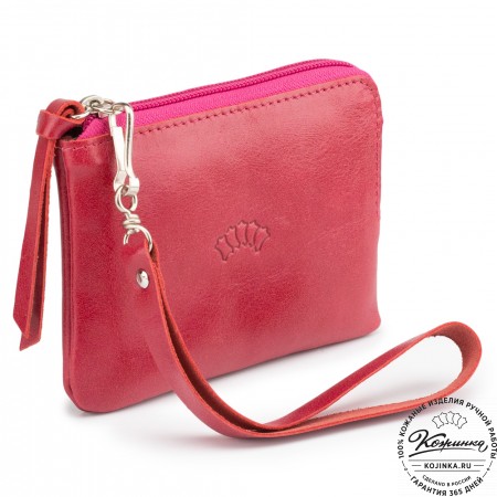 Кожаный кошелёк "Баден" (красный)