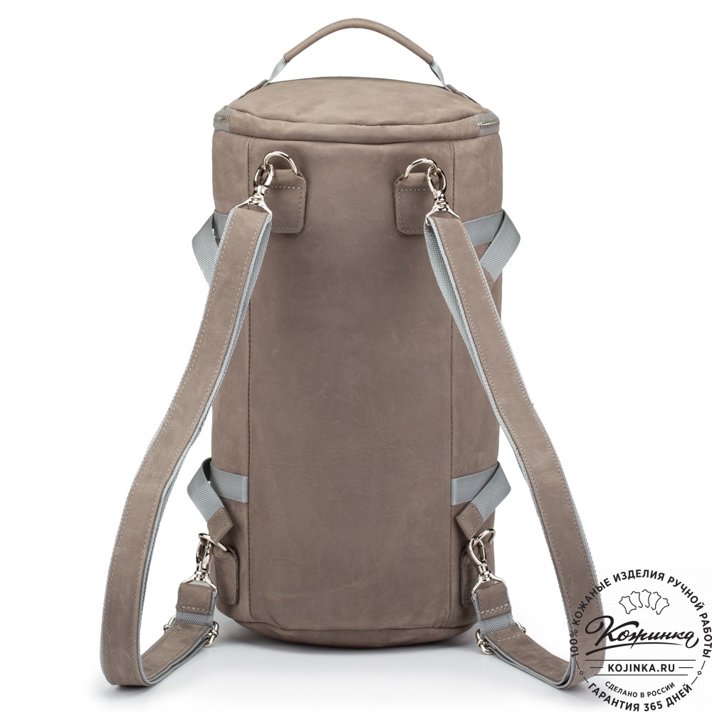 Кожаная сумка-трансформер "Скаут" (cерый крейзи)