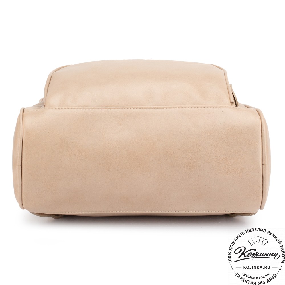 Кожаный рюкзак "Пандора" (бежевая гладкая кожа)