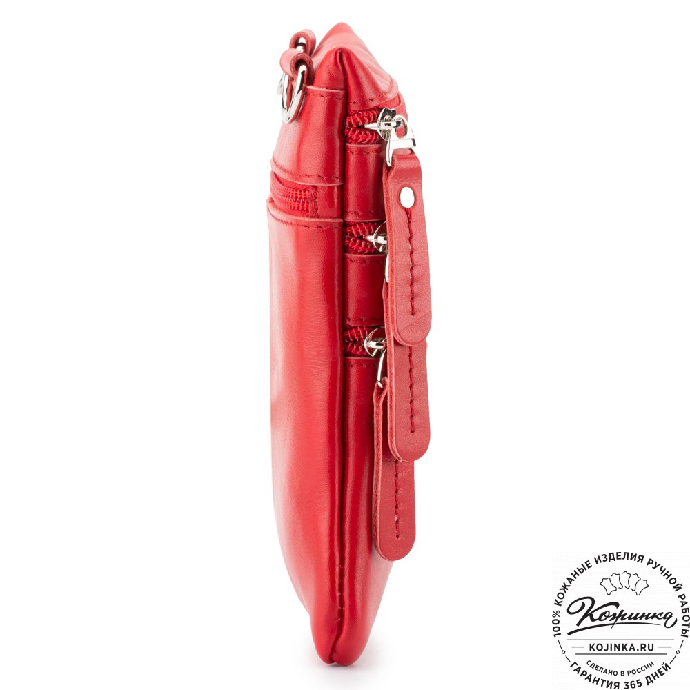 Кожаная сумка "Аллен макси" (красная)