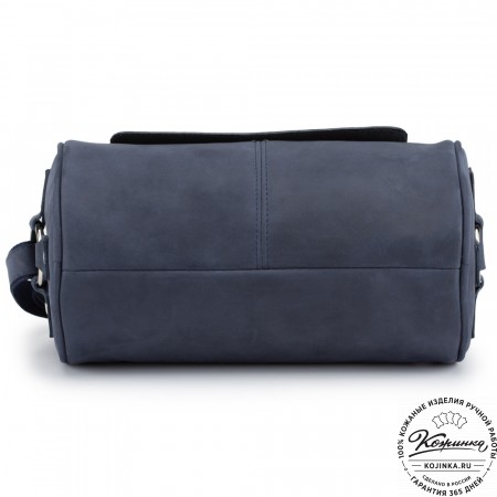 Кожаная сумка "Джерри" (синий крейзи)