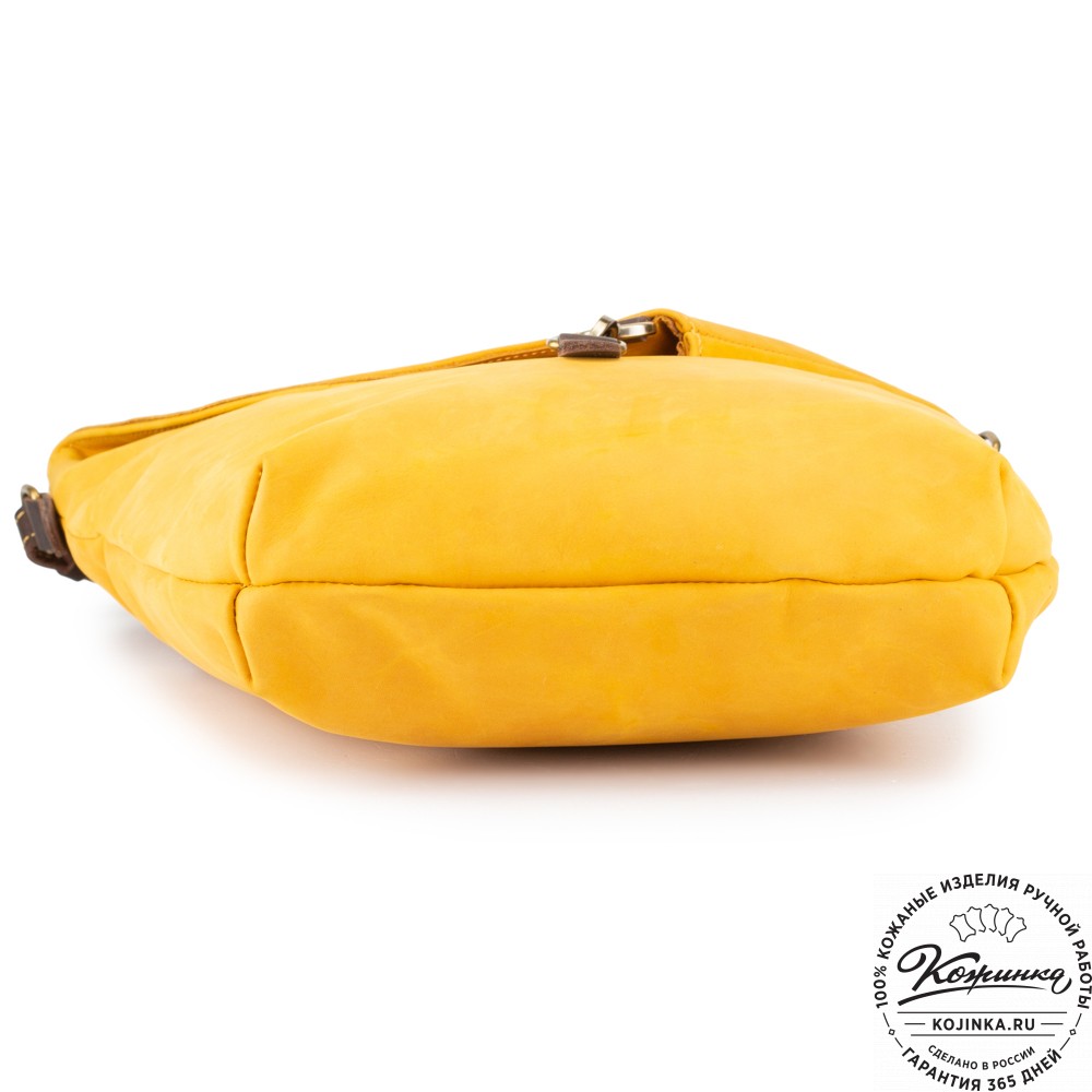 Кожаная сумка "Верона" (жёлтая)