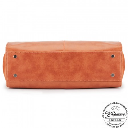 Женская кожаная сумка "Батерфляй" (рыжая)