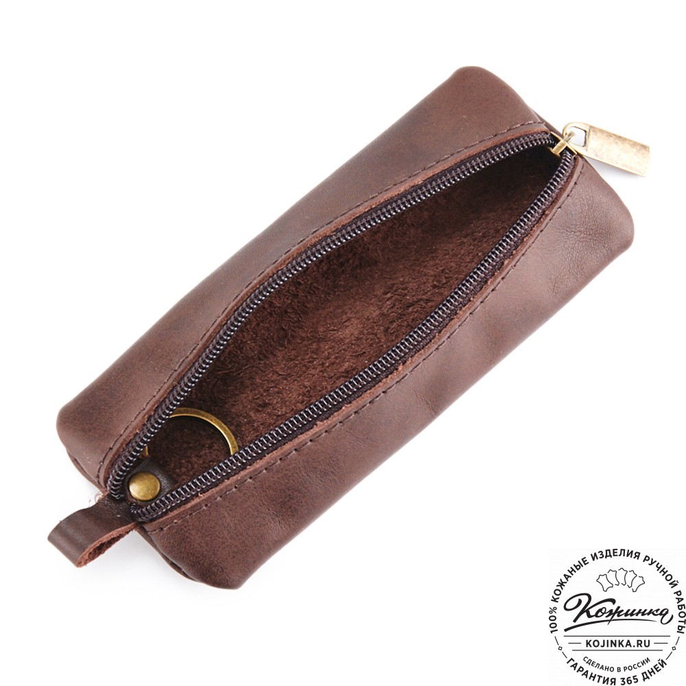 Кожаная ключница «Соло» "Кот в розовом"