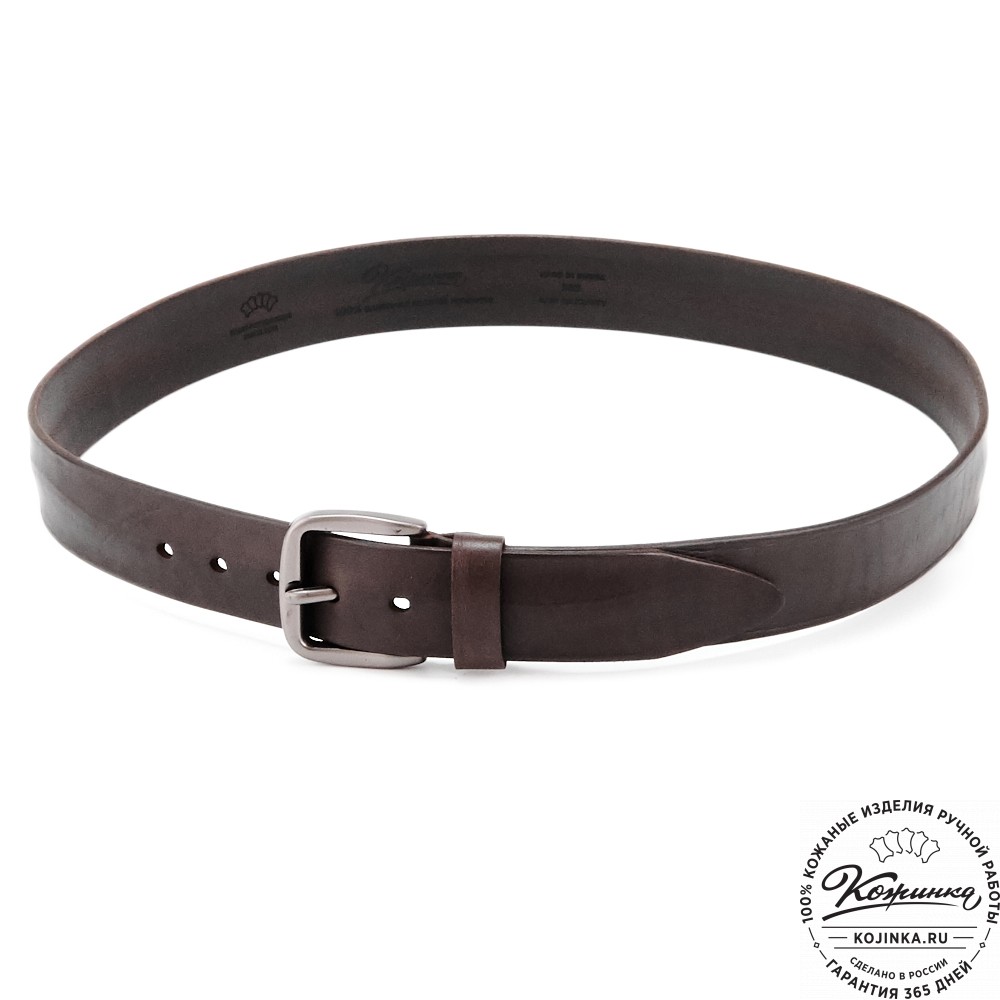 Кожаный ремень "Варяг" (коричневый)