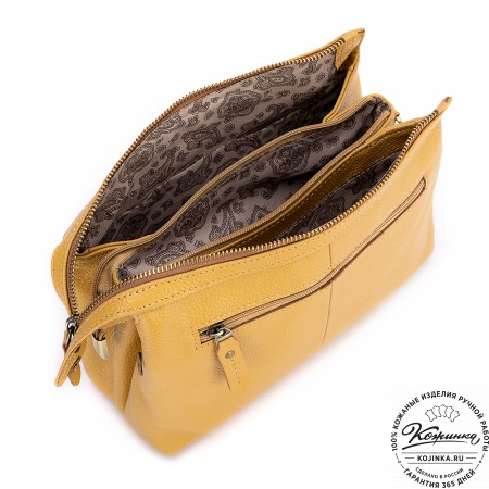 Женская кожаная сумка "Валери" (охра)