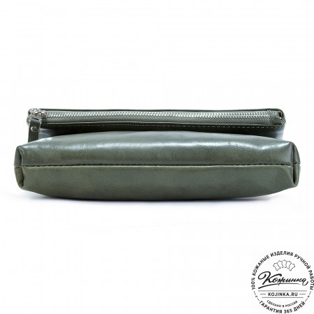 Кожаный клатч "Молли" (хаки)