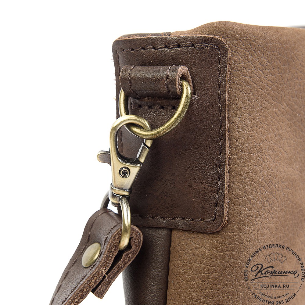 Женская кожаная сумка "Саманта" (коричневая)