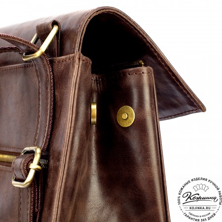Женский кожаный рюкзак "Ассоль" (тёмно-коричневый антик)