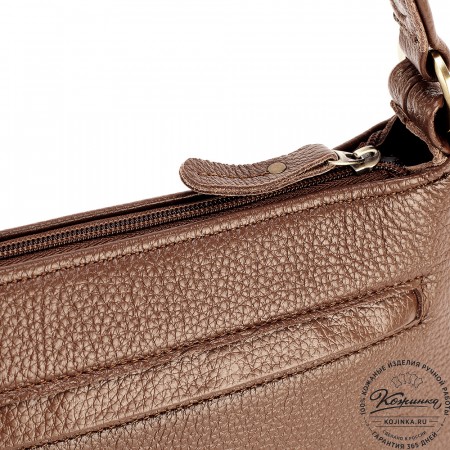 Женская кожаная сумка "Каролина" (светло-коричневая)