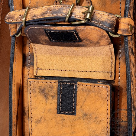 Мужской кожаный рюкзак "Легион" (старение рыжее)