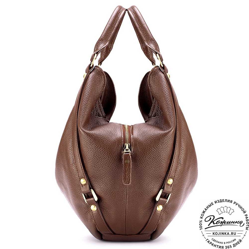 Женская кожаная сумка "Миллениум" (светло-коричневая)