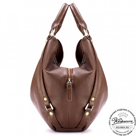 Женская кожаная сумка "Миллениум" (светло-коричневая)
