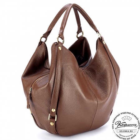 Женская кожаная сумка "Миллениум" (светло-коричневая)