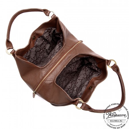 Женская кожаная сумка "Миллениум" (светло-коричневая)