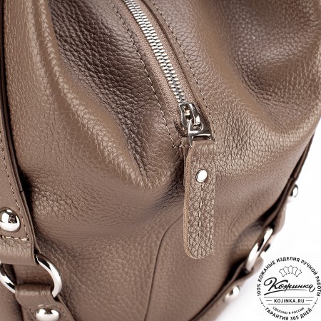Женская кожаная сумка "Миллениум" (кофе)