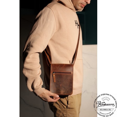  Кожаный сумка "Робин" (глянец красный)