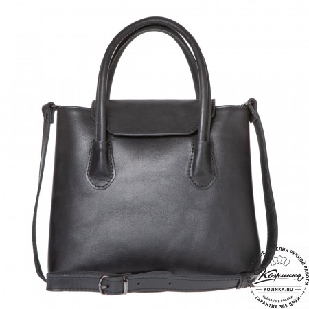 Женская кожаная сумка "Ванесса" (чёрная)