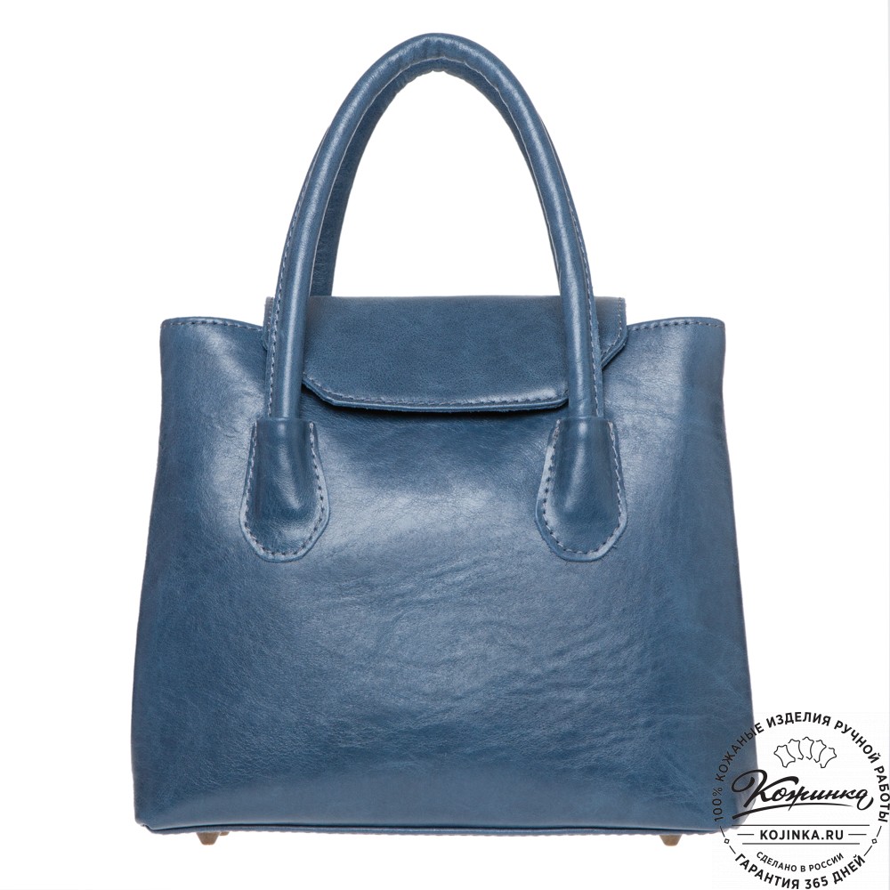 Женская кожаная сумка "Ванесса" (синяя)