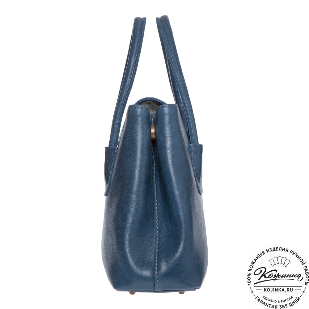 Женская кожаная сумка "Ванесса" (синяя)