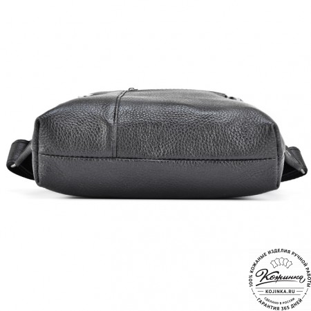 Кожаный рюкзак "Голландия New" (чёрный)