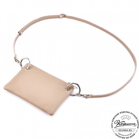 Женская кожаная сумка "Трио" (жёлтый/капучино/олива)